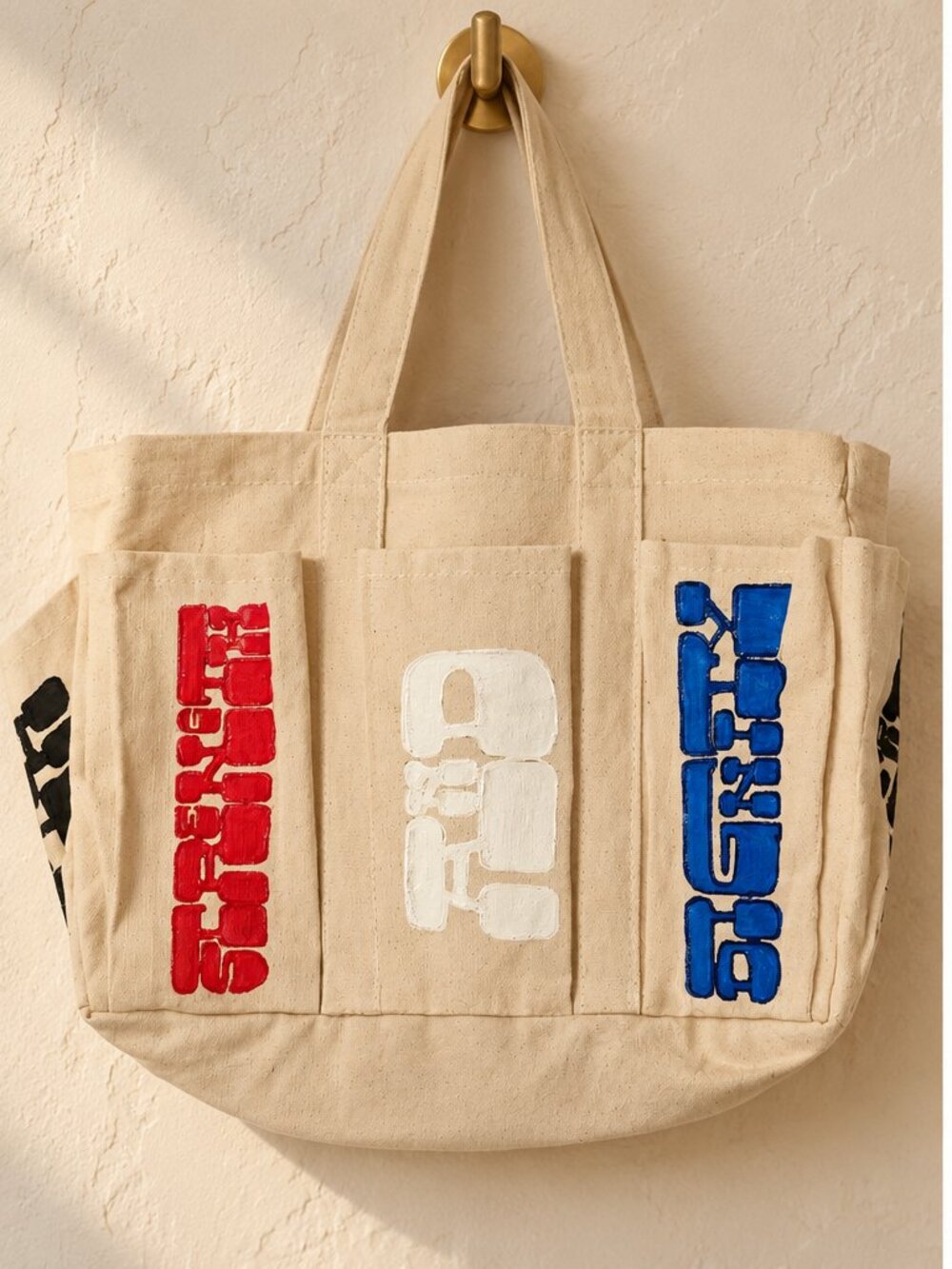Hand-Painted Canvas Bible & Marker Tote — $5